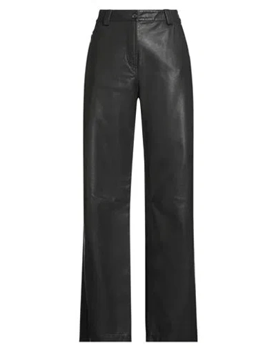 Suoli Woman Pants Black Size 8 Viscose, Polyurethane
