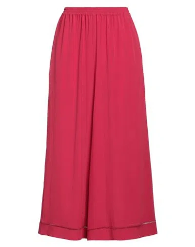 Suoli Woman Pants Brick Size 8 Acetate, Silk In Red