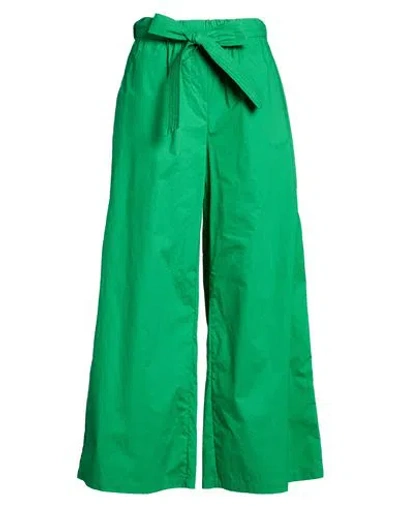 Suoli Woman Pants Green Size 2 Cotton