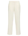 Suoli Woman Pants Ivory Size 10 Polyester, Elastane In White