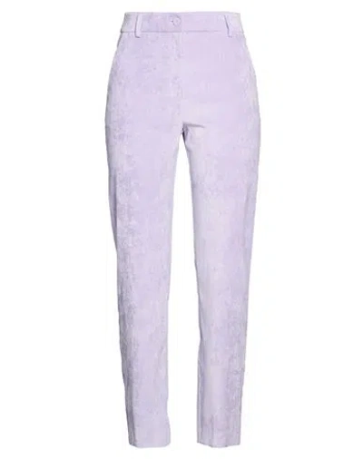 Suoli Woman Pants Lilac Size 2 Polyester, Polyamide, Elastane In Purple