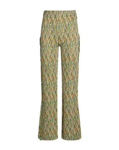 Suoli Woman Pants Sage Green Size 4 Viscose, Polyester, Elastane