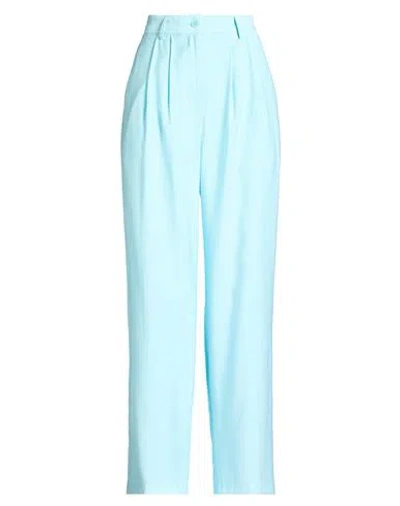 Suoli Woman Pants Sky Blue Size 4 Viscose, Polyester