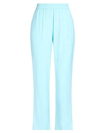 Suoli Woman Pants Sky Blue Size 6 Viscose, Polyester