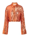Suoli Woman Shirt Rust Size 4 Polyester, Elastane In Orange