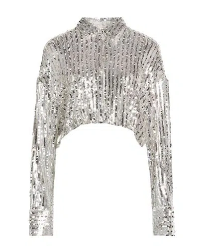 Suoli Woman Shirt Silver Size 4 Polyester, Elastane