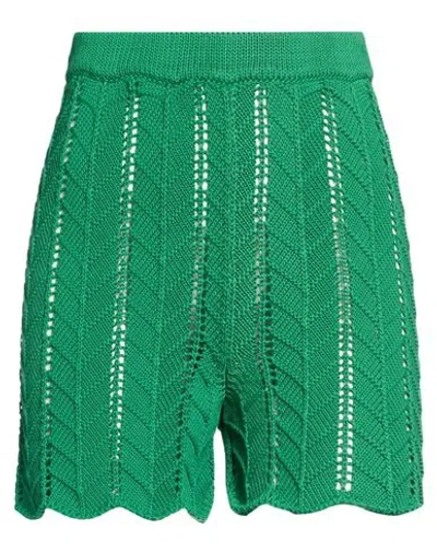 Suoli Woman Shorts & Bermuda Shorts Green Size 4 Cotton