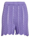 Suoli Woman Shorts & Bermuda Shorts Mauve Size 8 Cotton In Purple