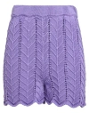 Suoli Woman Shorts & Bermuda Shorts Purple Size 4 Cotton