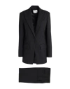 Suoli Woman Suit Black Size 6 Polyester, Virgin Wool, Elastane