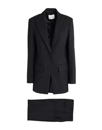 Suoli Woman Suit Black Size 6 Polyester, Virgin Wool, Elastane