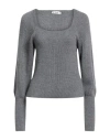 Suoli Woman Sweater Grey Size 8 Virgin Wool In Gray