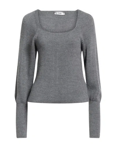 Suoli Woman Sweater Grey Size 8 Virgin Wool In Gray