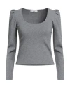Suoli Woman Sweater Grey Size 8 Viscose, Polyester, Polyamide In Gray
