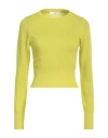 Suoli Woman Sweater Lime Green Size 8 Cashmere, Wool In Green