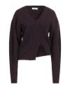 Suoli Woman Sweater Plum Size 4 Acrylic, Alpaca Wool, Polyamide, Wool, Elastane In Burgundy