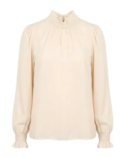 Suoli Woman Top Cream Size 4 Acetate, Silk In White