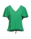 Suoli Woman Top Green Size 4 Acetate, Silk In Green