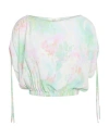 Suoli Woman Top Light Green Size 4 Viscose In Multi