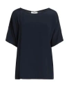 Suoli Woman Top Navy Size 4 Acetate, Silk