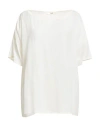 Suoli Woman Top Off White Size 8 Acetate, Silk