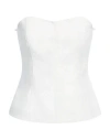 Suoli Woman Top Off White Size 6 Polyester, Polyamide, Elastane In Off White