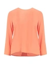 Suoli Woman Top Orange Size 6 Acetate, Silk In Orange