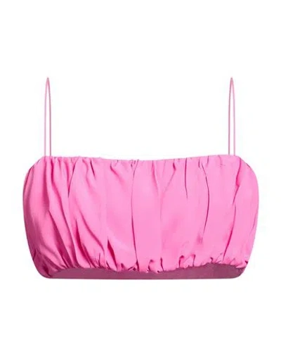 Suoli Woman Top Pink Size 8 Acetate, Silk