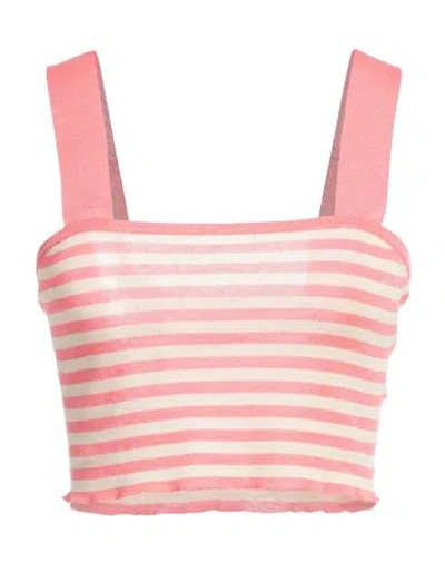 Suoli Woman Top Salmon Pink Size 4 Viscose, Polyester