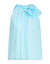 Suoli Woman Top Sky Blue Size 10 Polyester