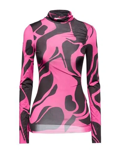 Suoli Woman T-shirt Fuchsia Size 4 Polyester, Elastane