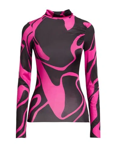 Suoli Woman T-shirt Fuchsia Size 4 Polyester, Elastane In Pink