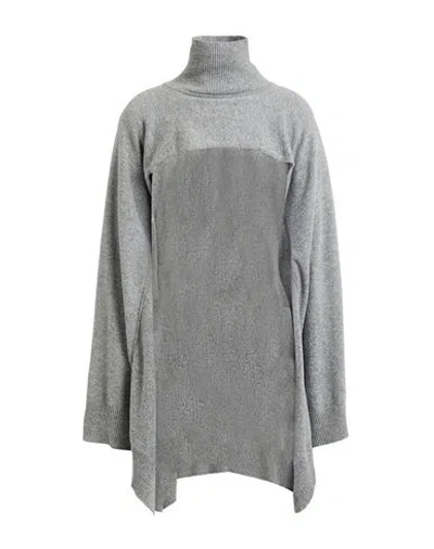 Suoli Woman Turtleneck Grey Size 6 Virgin Wool, Viscose, Polyamide, Cashmere