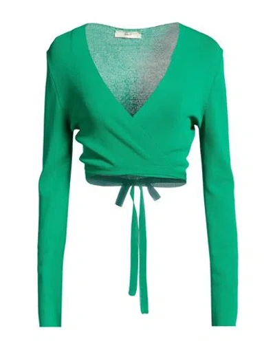 Suoli Woman Wrap Cardigans Green Size 10 Viscose, Polyamide