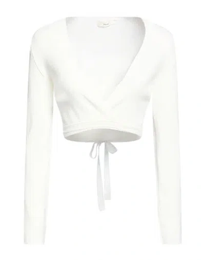 Suoli Woman Wrap Cardigans White Size 4 Viscose, Polyamide