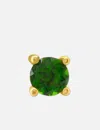 Suot Studio Chrome Diopside Gold Plated Silver Earring In Green