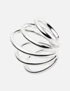 Suot Studio Five Hoop Ear Cuff Silver In Metallic