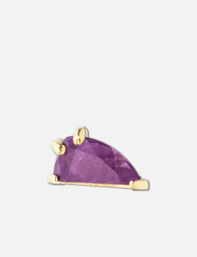 Suot Studio Mini Half Cut Mini Amethyst Earring