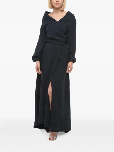 Super Blond Belted Wrap Maxi Dress In Animal Print