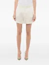 Super Blond Belt-loop Shorts In White