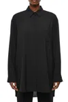 Super Blond Black Relaxed Solid Shirt In Black