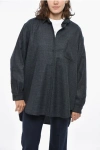 Super Blond Cashmere Blend Flannel Shirt In Blue
