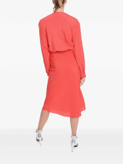 Super Blond Cut-out Long-sleeve Midi Dress In Black