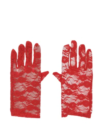 Super Blond Floral-lace Gloves In Multi