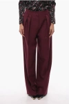 Super Blond Front-pleated Trousers With Wide-leg