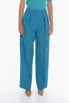 SUPER BLOND FRONT-PLEATED TROUSERS WITH WIDE-LEG