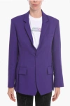 Super Blond Half-lined Blazer With Front Slits