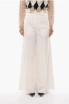 Super Blond High Waisted Palazzo Pants With Belt Loops