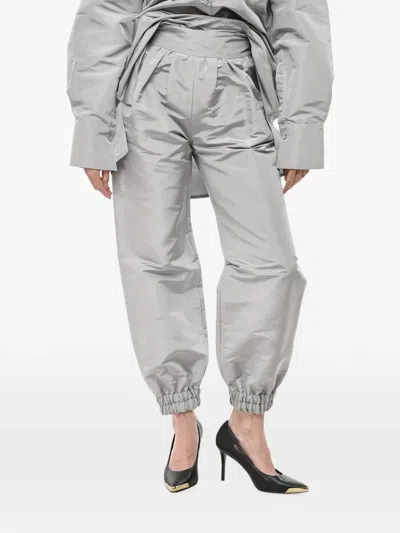 Super Blond High-waist Balloon Trousers In Gray