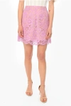 Super Blond Lace Tight Miniskirt With Petticoat